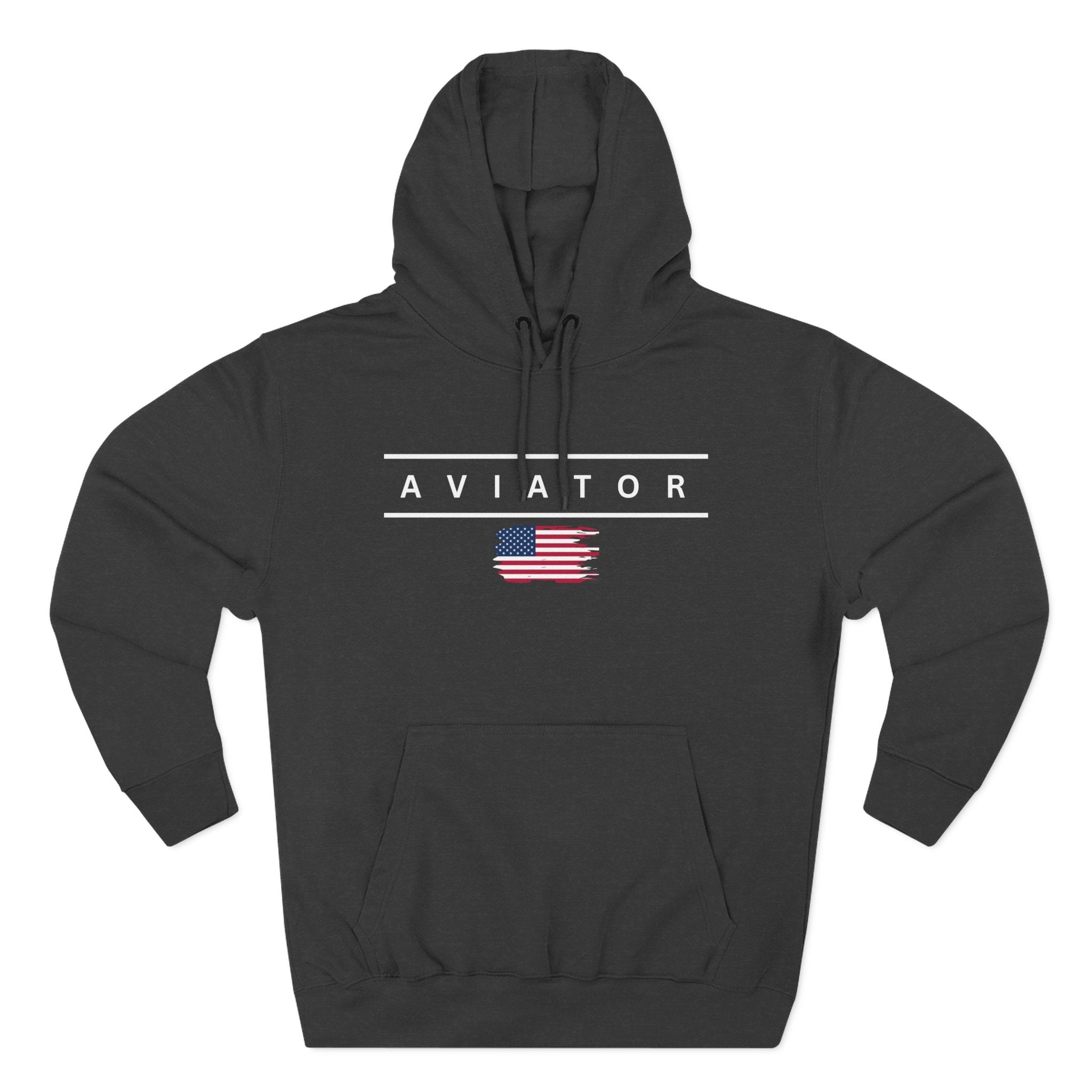 SHORT FINAL - AVIATOR Hoodie with US Flag