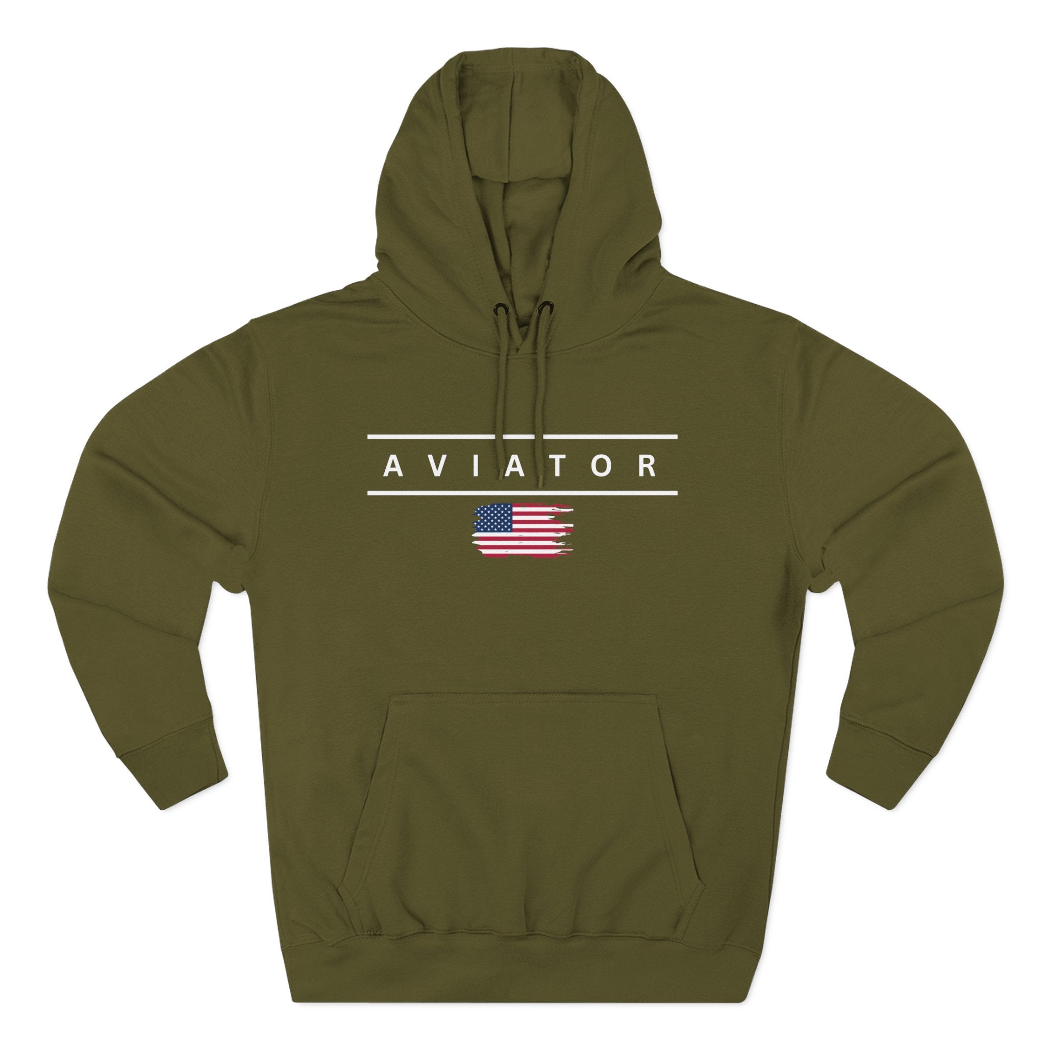 SHORT FINAL - AVIATOR Hoodie with US Flag