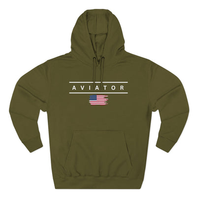 SHORT FINAL - AVIATOR Hoodie with US Flag