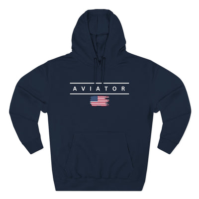 SHORT FINAL - AVIATOR Hoodie with US Flag