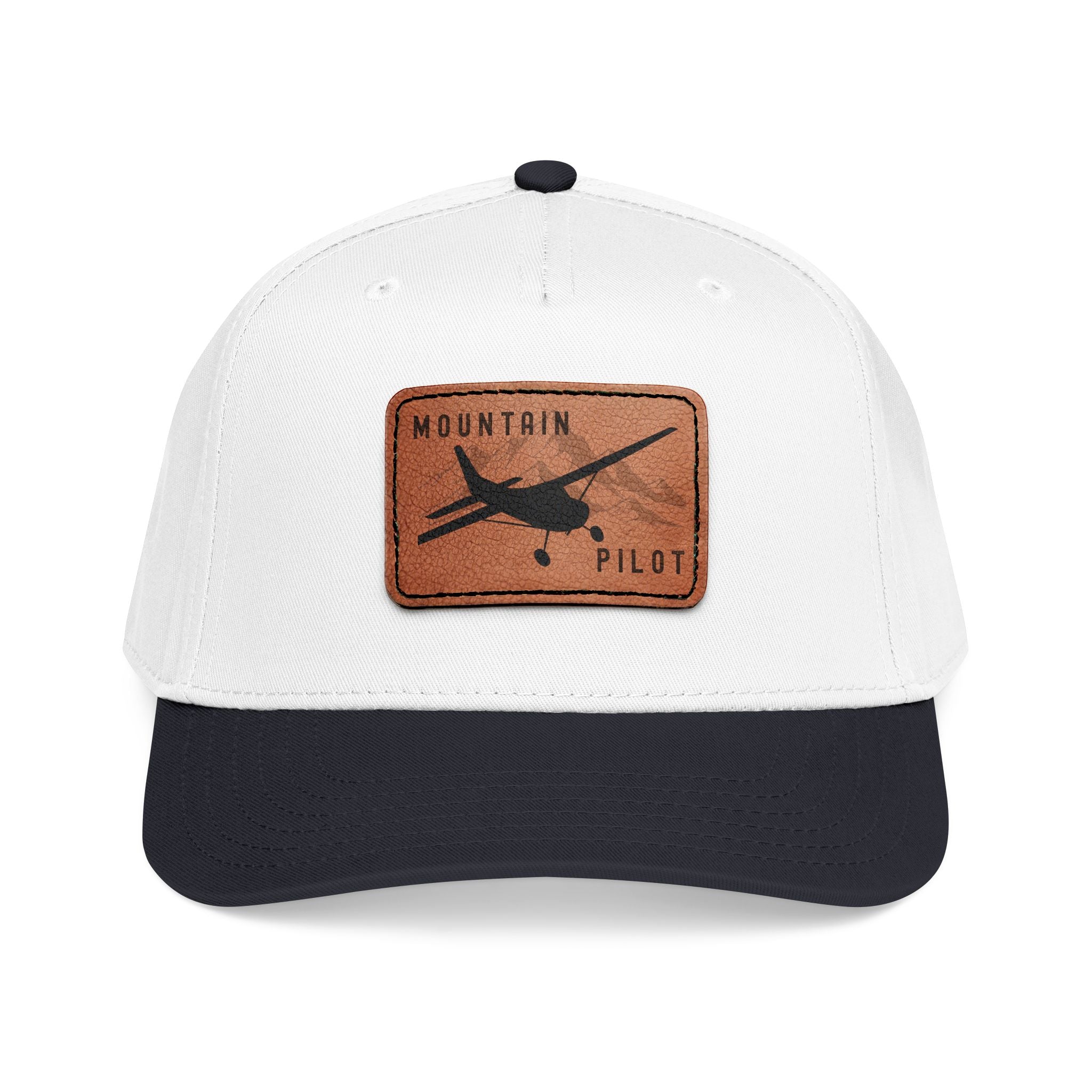 Short Final Apparel | Mountain Pilot Leather Patch Hat