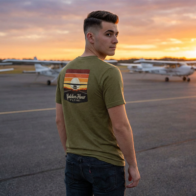 Short Final Apparel | Golden Hour Flying Tee