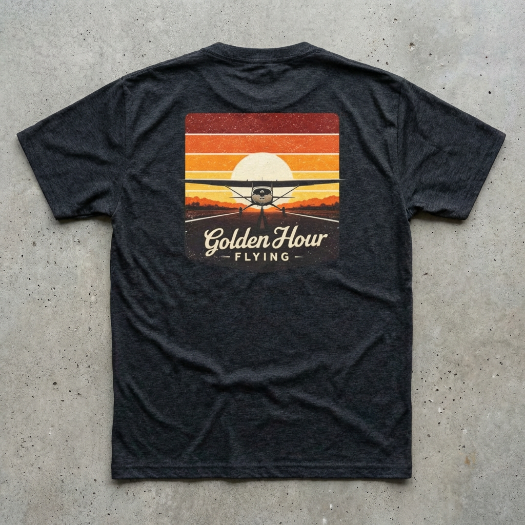 Short Final Apparel | Golden Hour Flying Tee