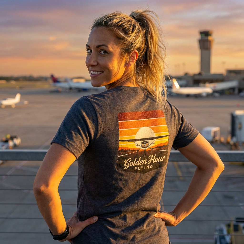 Short Final Apparel | Golden Hour Flying Tee