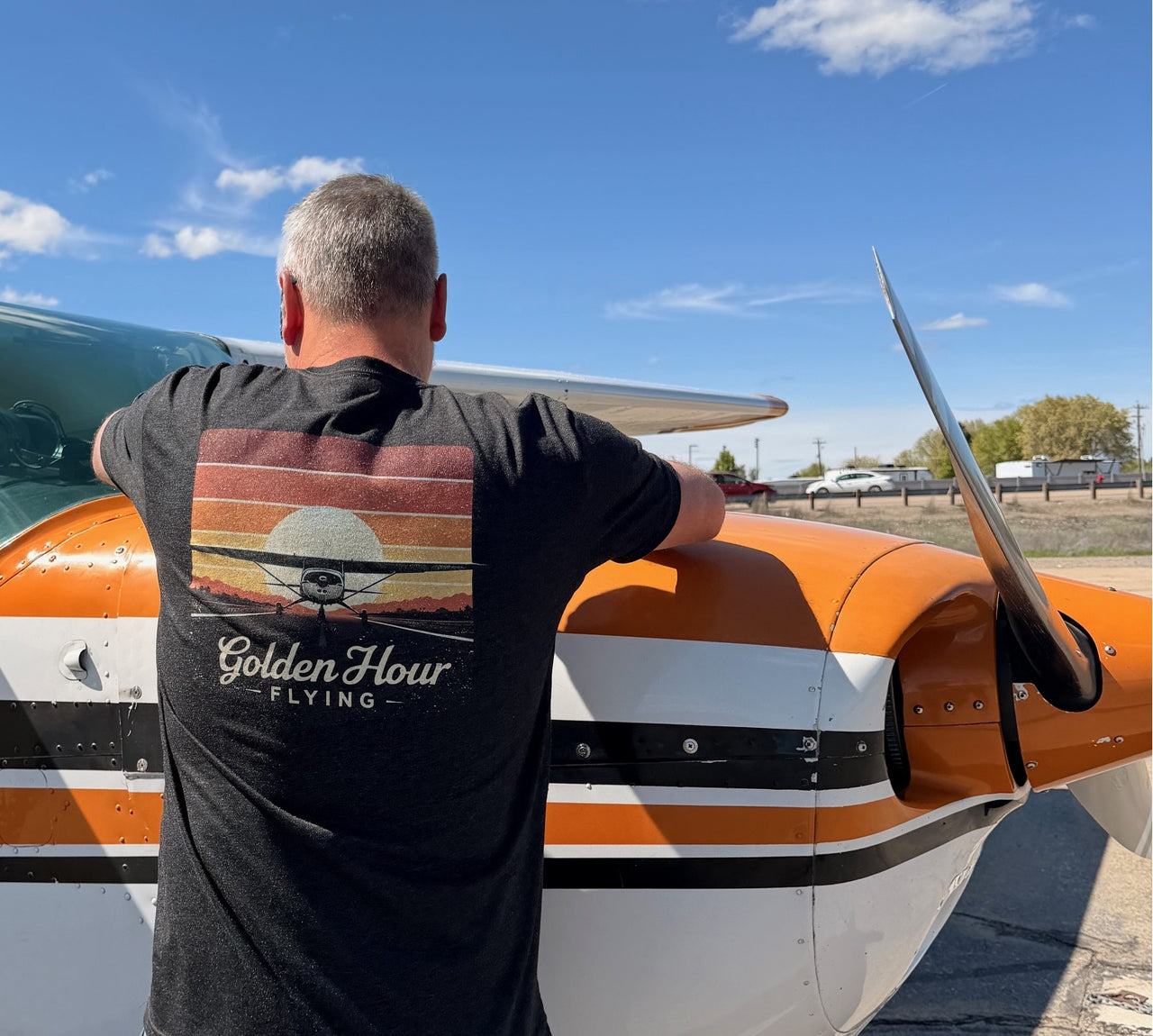 Short Final Apparel | Golden Hour Flying Tee
