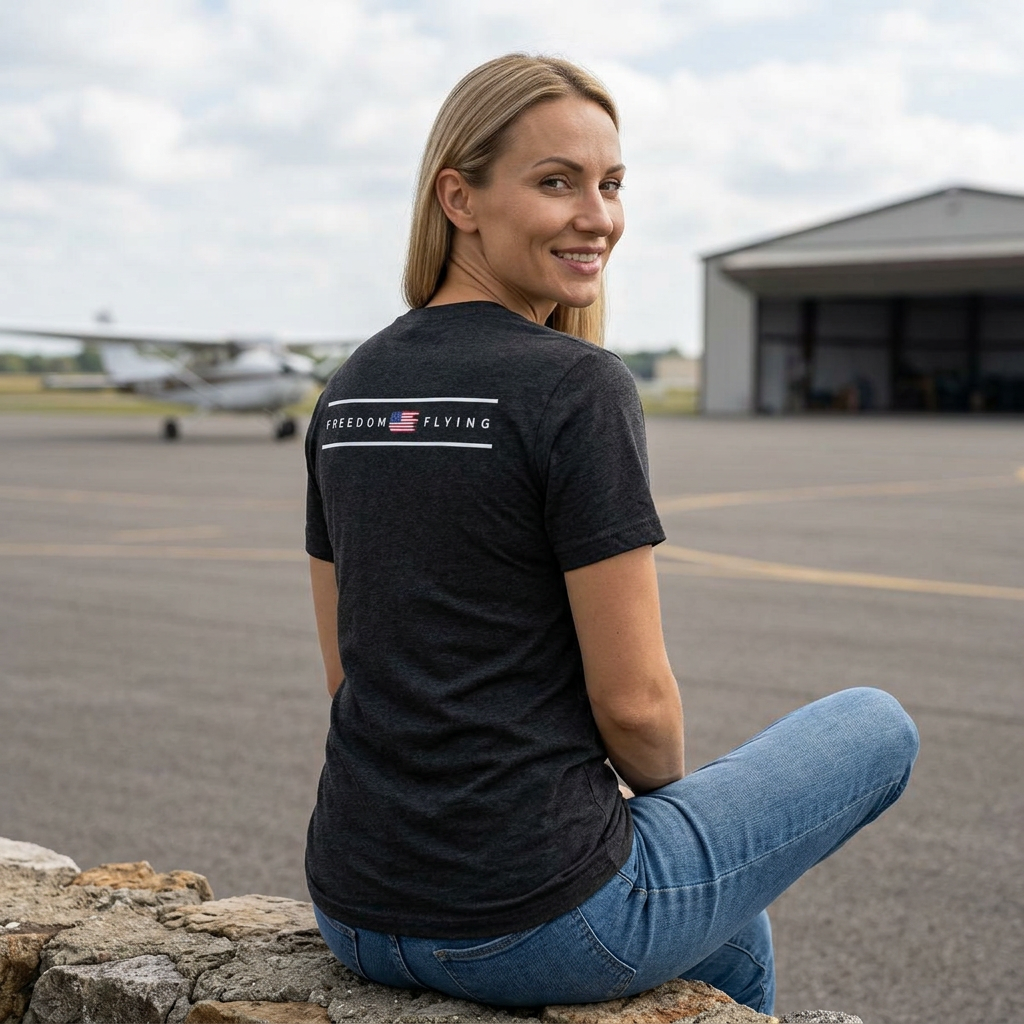 Short Final Apparel | Freedom Flying Tee