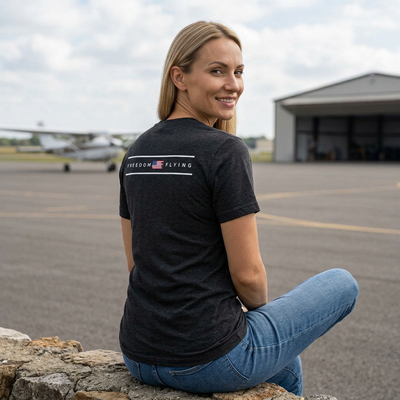 Short Final Apparel | Freedom Flying Tee