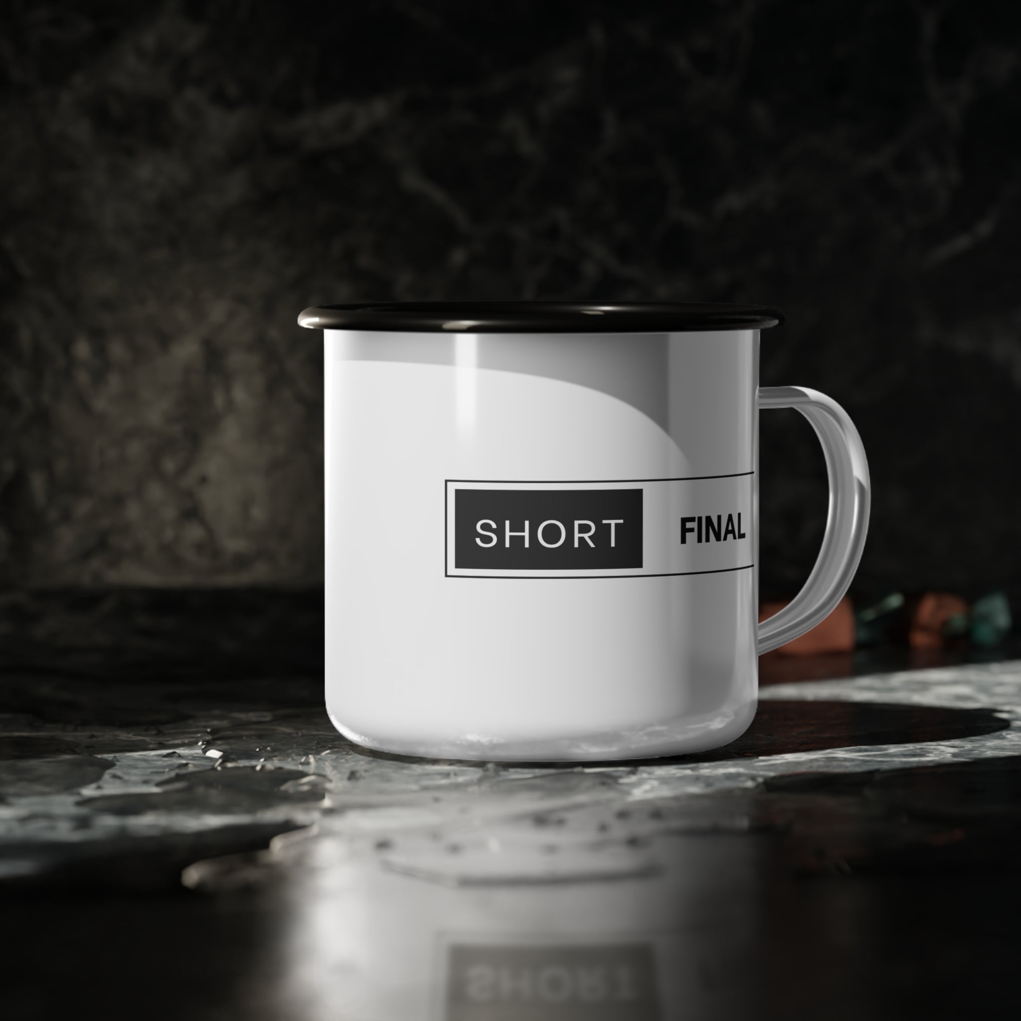 Short Final Apparel | Logo Enamel Cup
